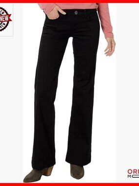 Mid Rise Wide Leg Trousers, Work Pants, Classic Fit, Durable